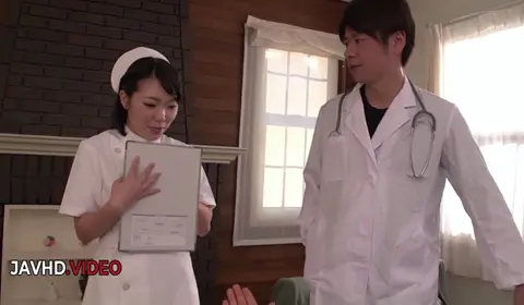 Japanese Nurse Ui Kinari's Passionate Blowjob Scene
