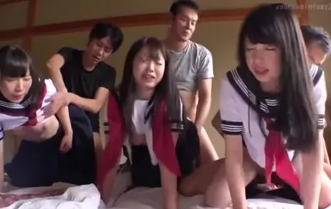 Asian Angel in Group Doggy Style Encounter