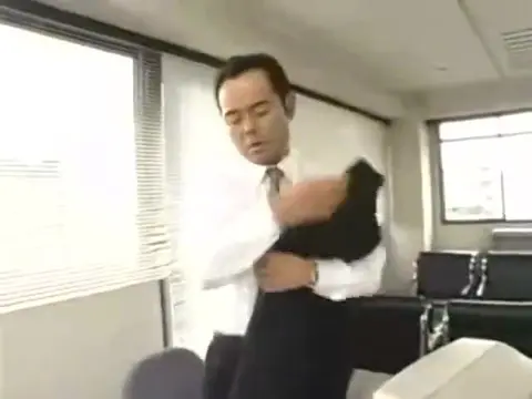 Old Man Japanese Enjoying a Sensual Moment