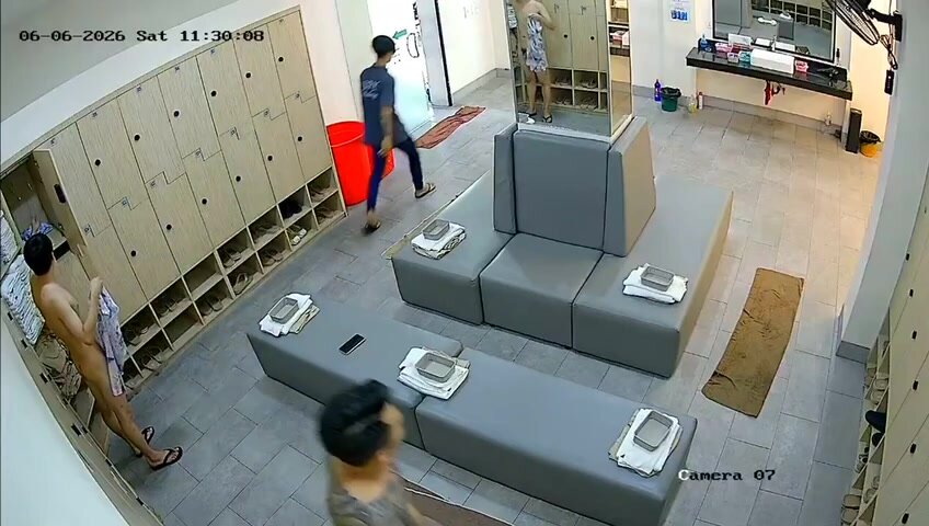 Chinese Bathhouse Spy Cam in Locker Room