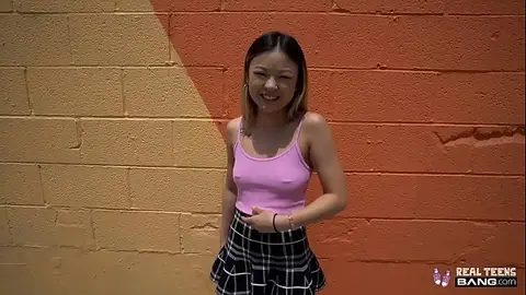Petite Asian Teen Gets Big White Dick in Hardcore Scene