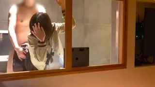 Teen Girl in Uniform Caught in Secret Stand-Back Encounter